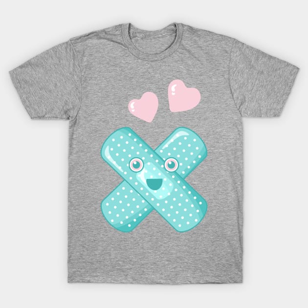 Pastel Happy Plaster T-Shirt by XOOXOO